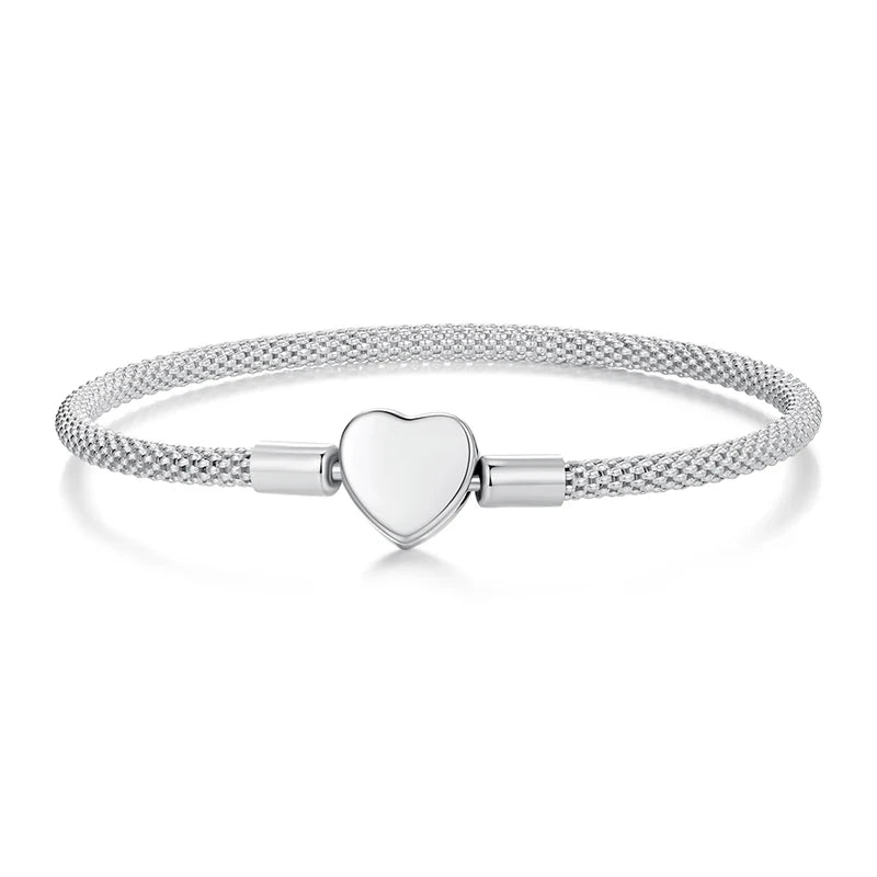 Vintage Rose Heart Bangle