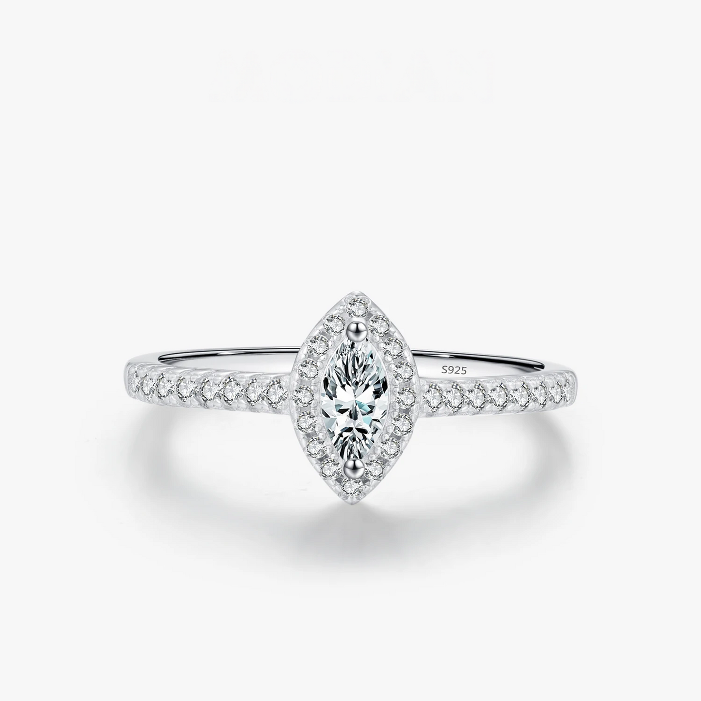 Marquise Cut Sterling Silver Ring
