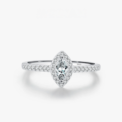 Marquise Cut Sterling Silver Ring