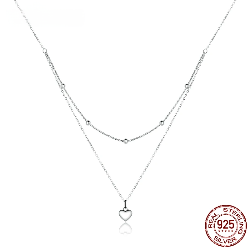 Double Heart Pendant Necklace