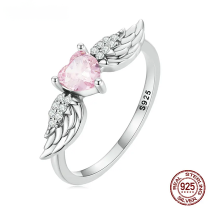 Angel Wing Heart Ring