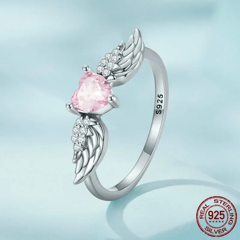 Angel Wing Heart Ring