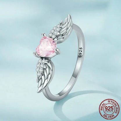 Angel Wing Heart Ring