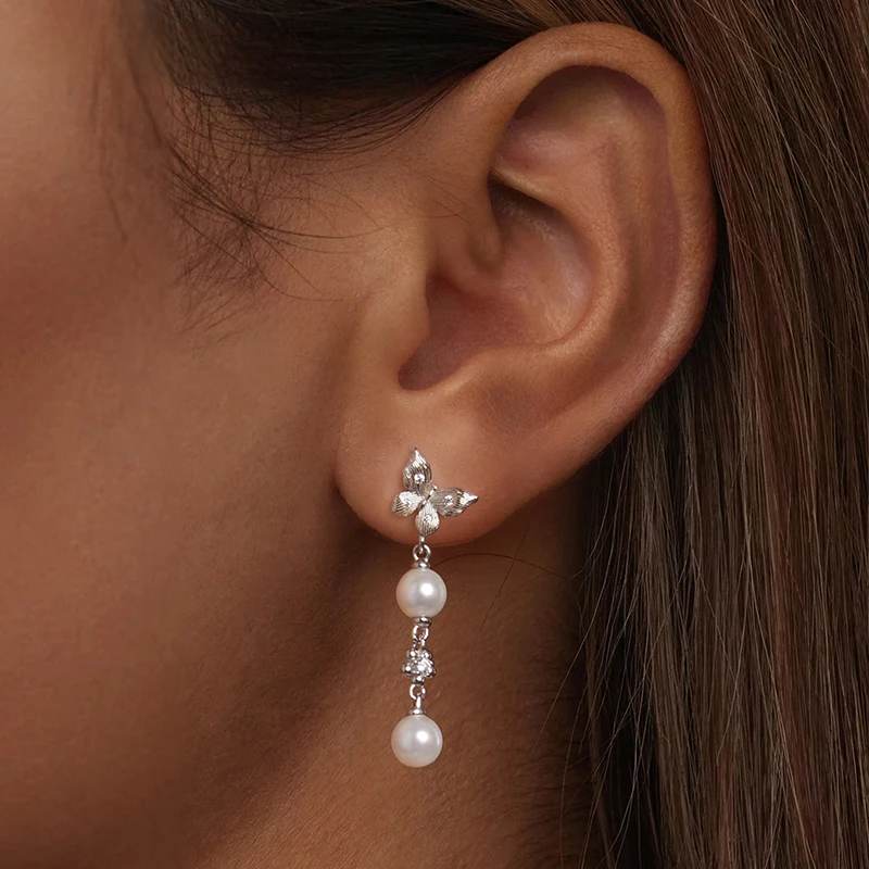 Butterfly Pearl Jewellery Set