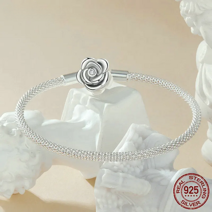 Vintage Rose Heart Bangle