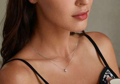 Double Layer Sterling Silver Necklace