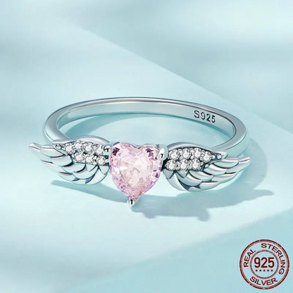 Angel Wing Heart Ring