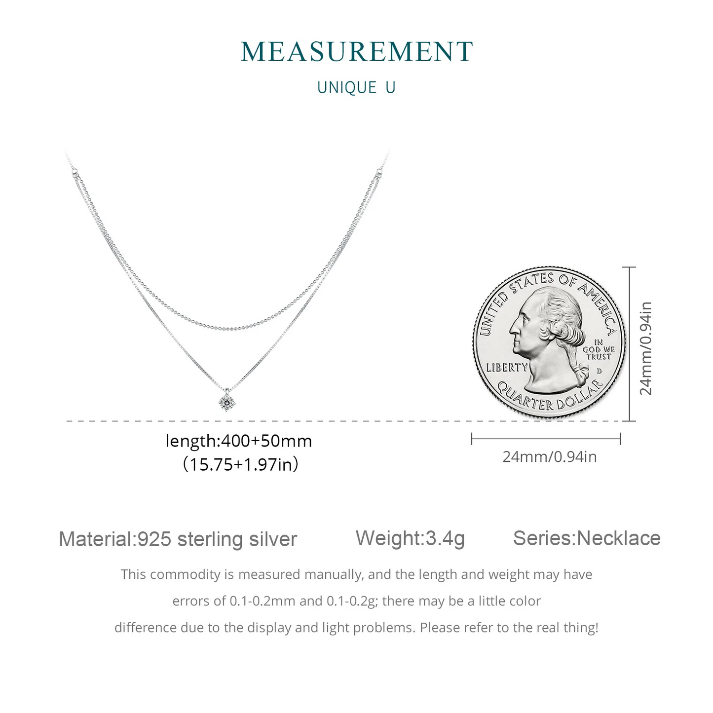 Double Layer Sterling Silver Necklace