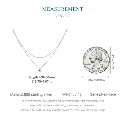 Double Layer Sterling Silver Necklace