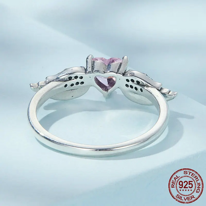 Angel Wing Heart Ring