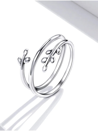 Layered Leaf Adjustable Ring