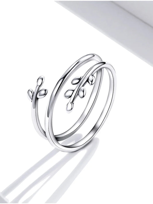 Layered Leaf Adjustable Ring