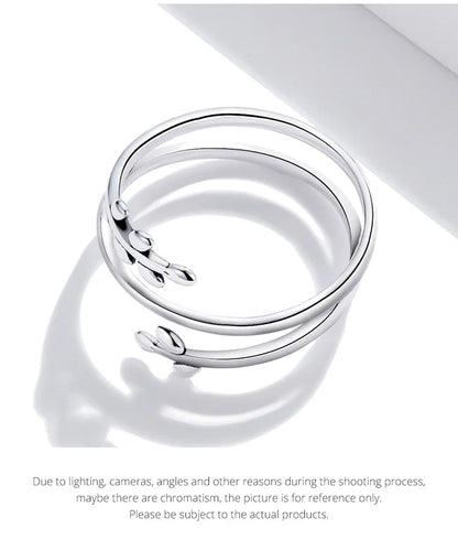 Layered Leaf Adjustable Ring