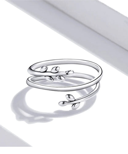 Layered Leaf Adjustable Ring