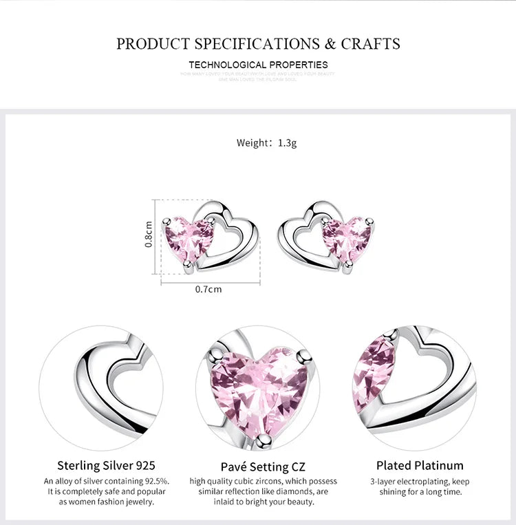 Unbalanced Hearts Earrings