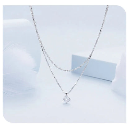 Double Layer Sterling Silver Necklace