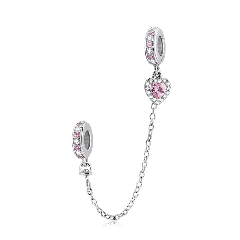 Heart Safety Chain Charm