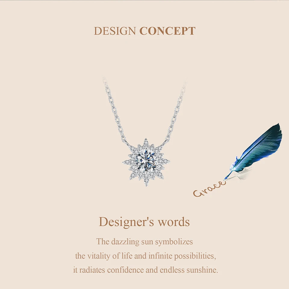 Radiant Sun Moissanite Pendant Necklace