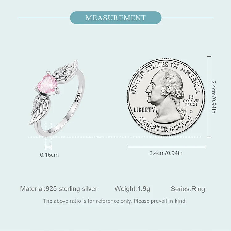 Angel Wing Heart Ring