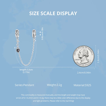 Heart Safety Chain Charm