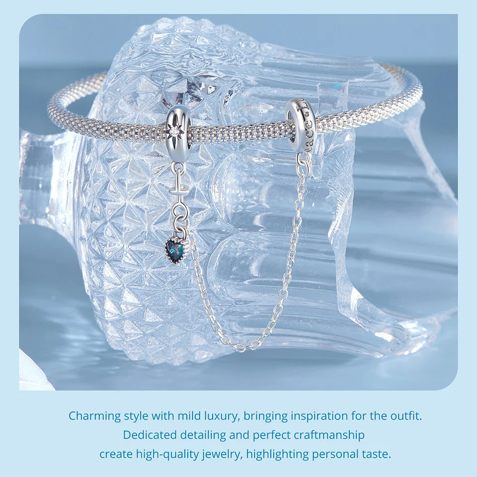 Heart Safety Chain Charm