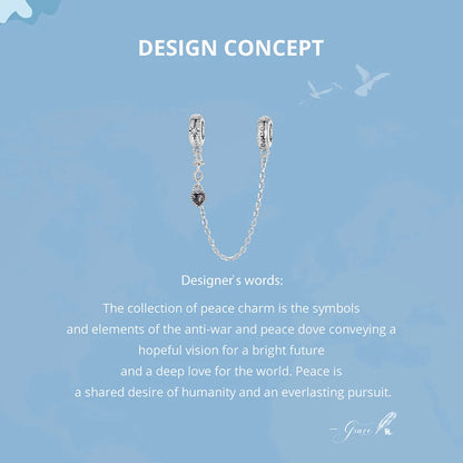 Heart Safety Chain Charm