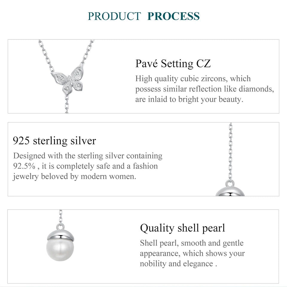Butterfly Pearl Jewellery Set