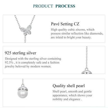 Butterfly Pearl Jewellery Set