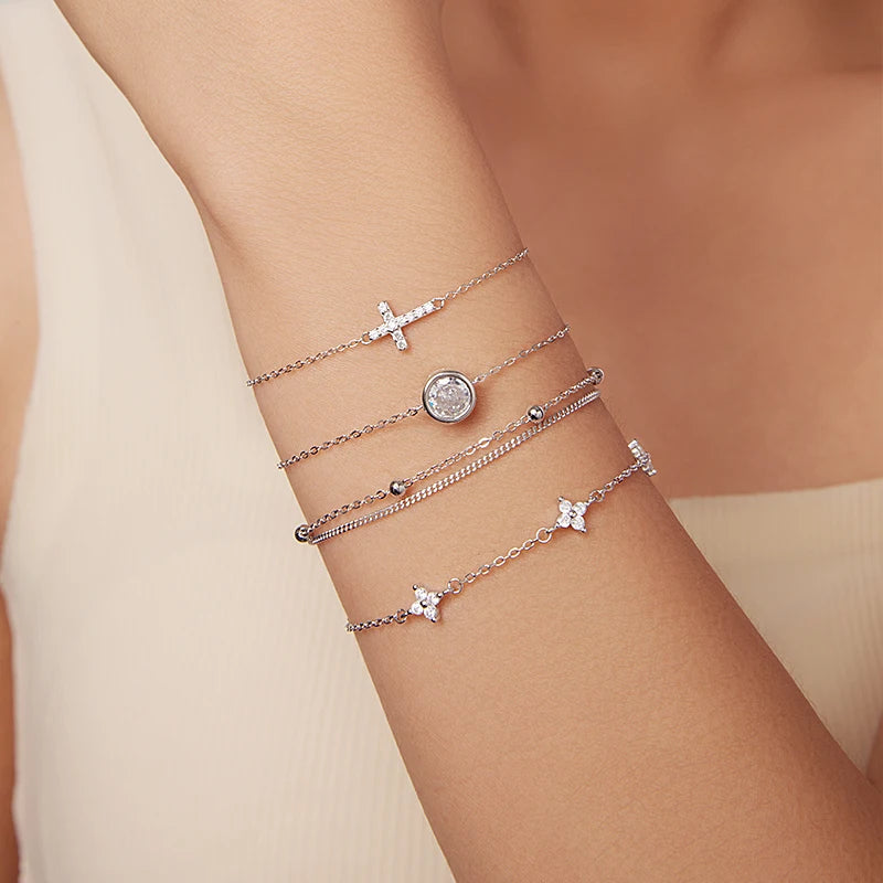 Sterling Silver Symbolic Charm Bracelet