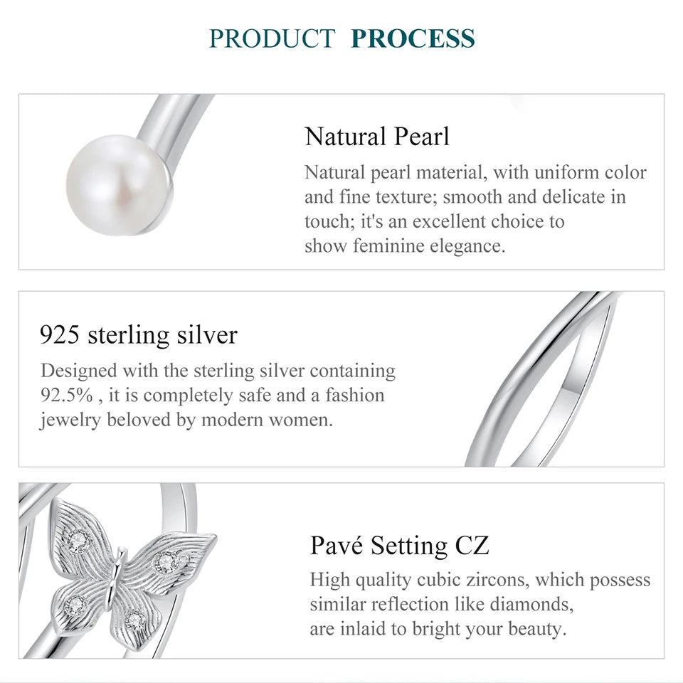 Butterfly Pearl Jewellery Set