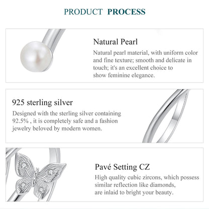 Butterfly Pearl Jewellery Set