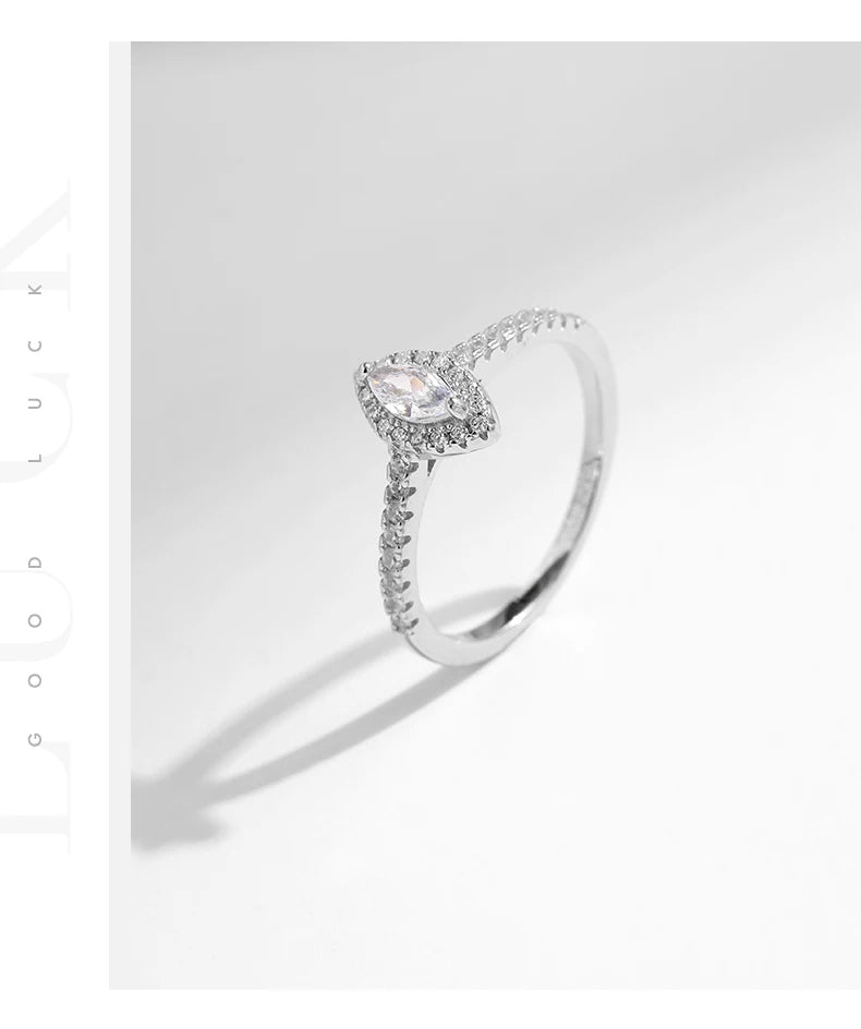Marquise Cut Sterling Silver Ring
