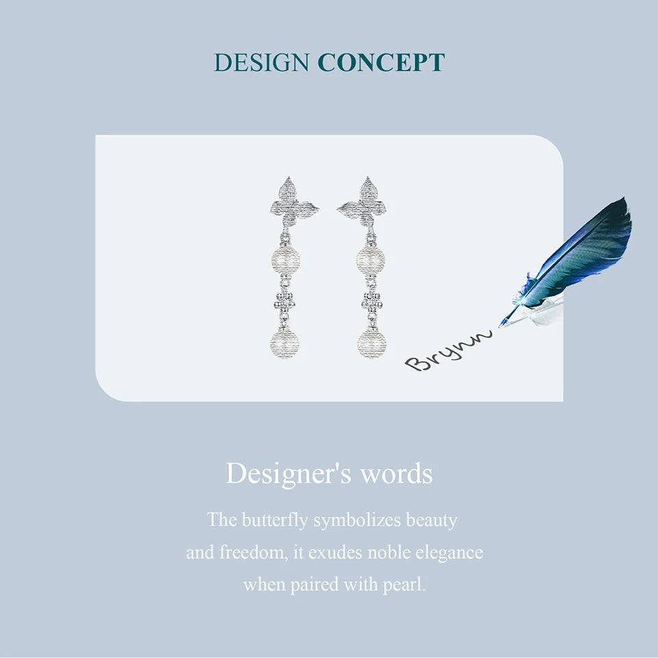 Butterfly Pearl Jewellery Set