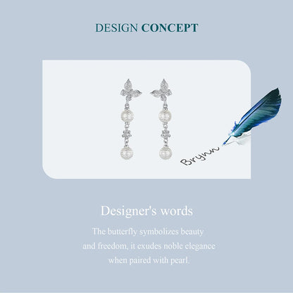 Butterfly Pearl Jewellery Set
