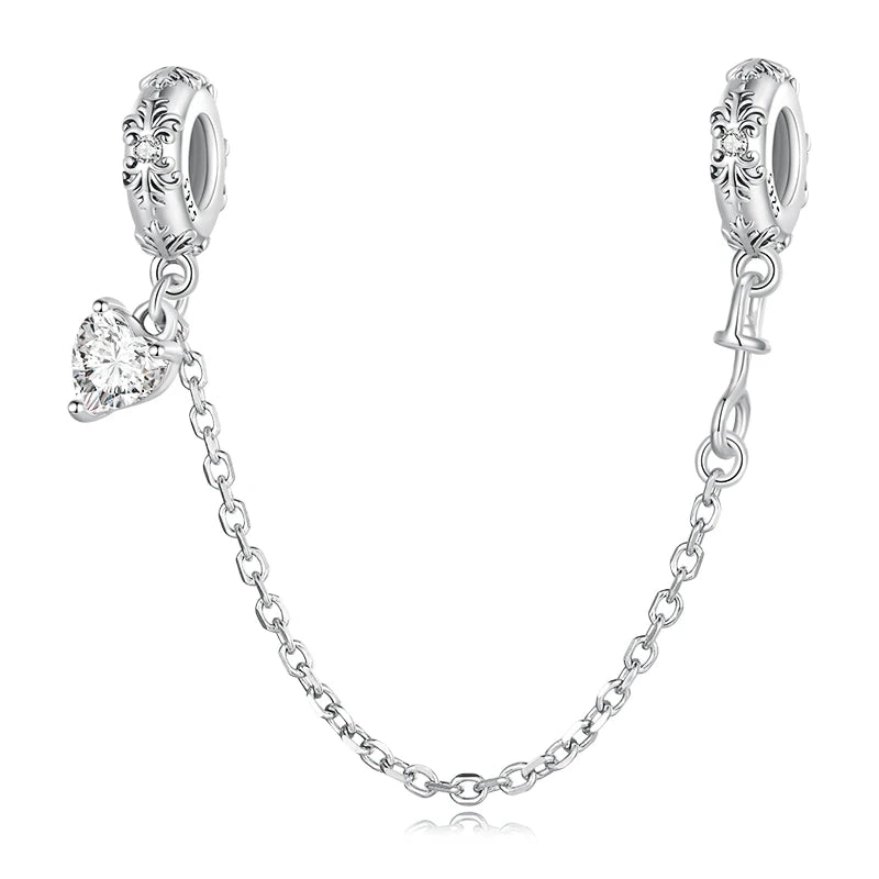 Heart Safety Chain Charm