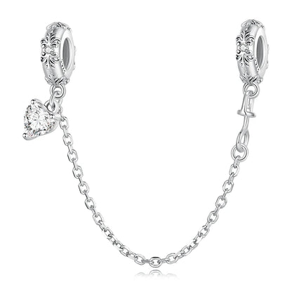 Heart Safety Chain Charm