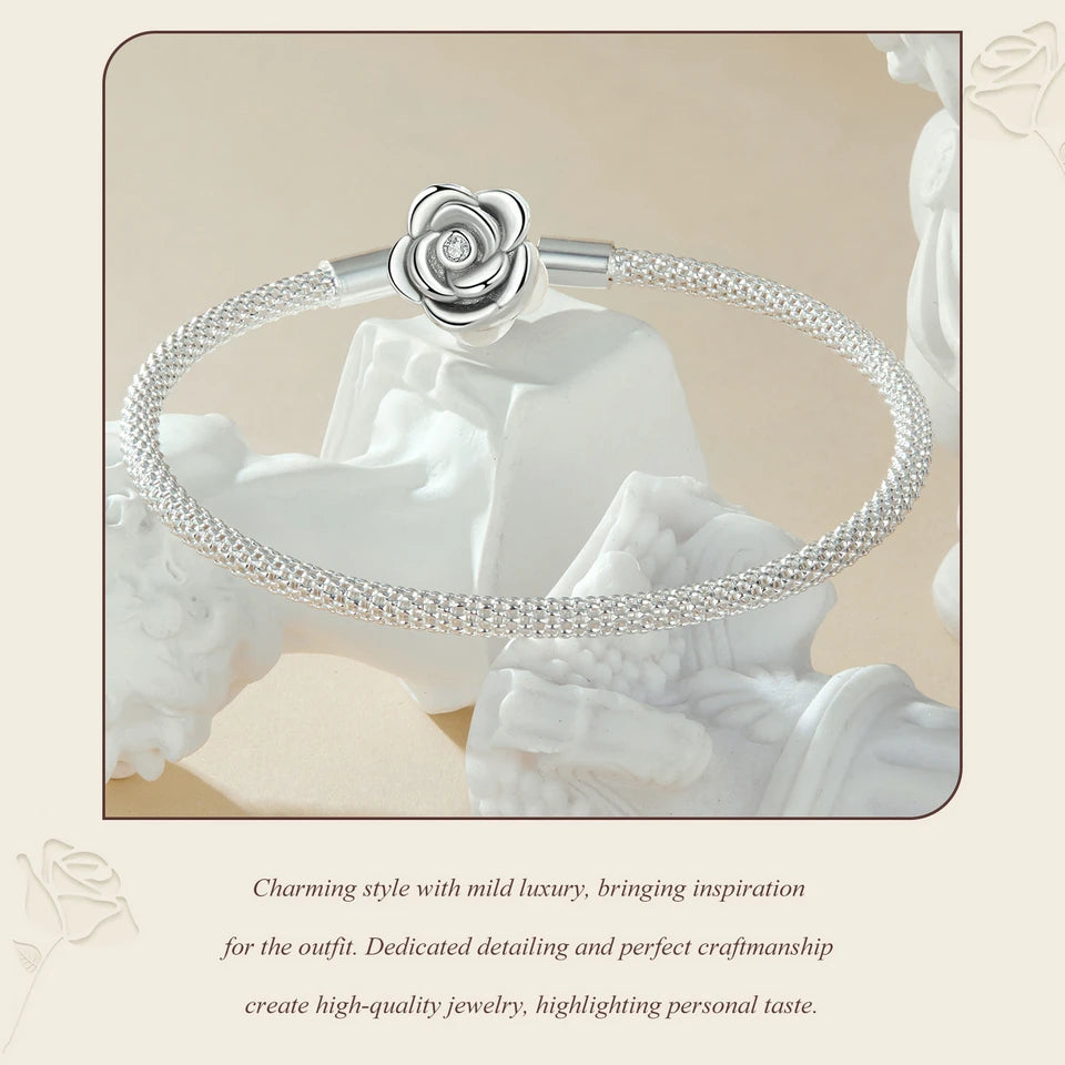 Vintage Rose Heart Bangle