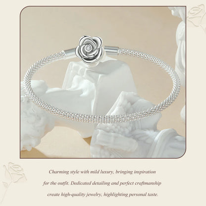 Vintage Rose Heart Bangle