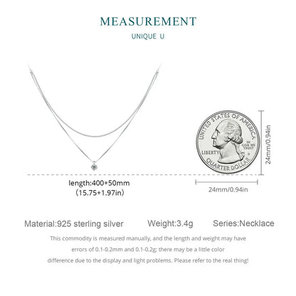 Double Layer Sterling Silver Necklace