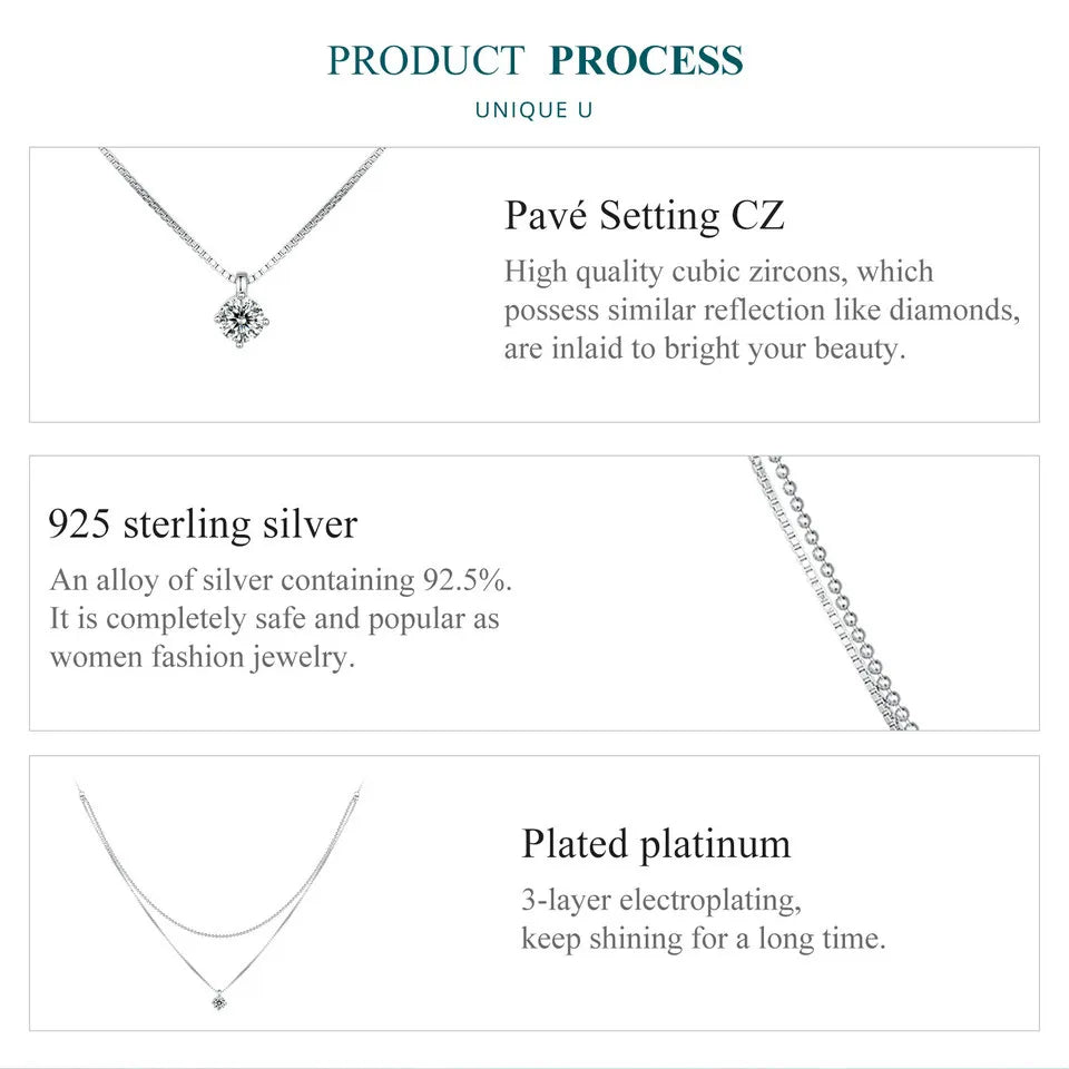 Double Layer Sterling Silver Necklace