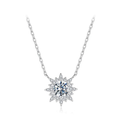Radiant Sun Moissanite Pendant Necklace