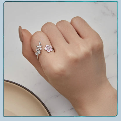 Pink Cherry Blossom Open Ring