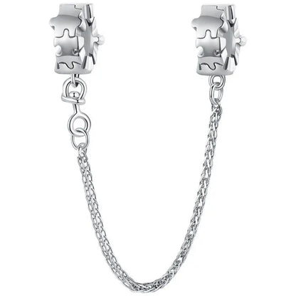 Heart Safety Chain Charm