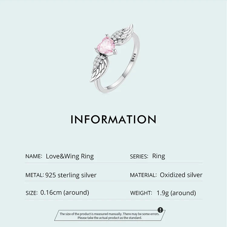 Angel Wing Heart Ring