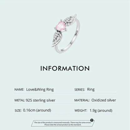 Angel Wing Heart Ring