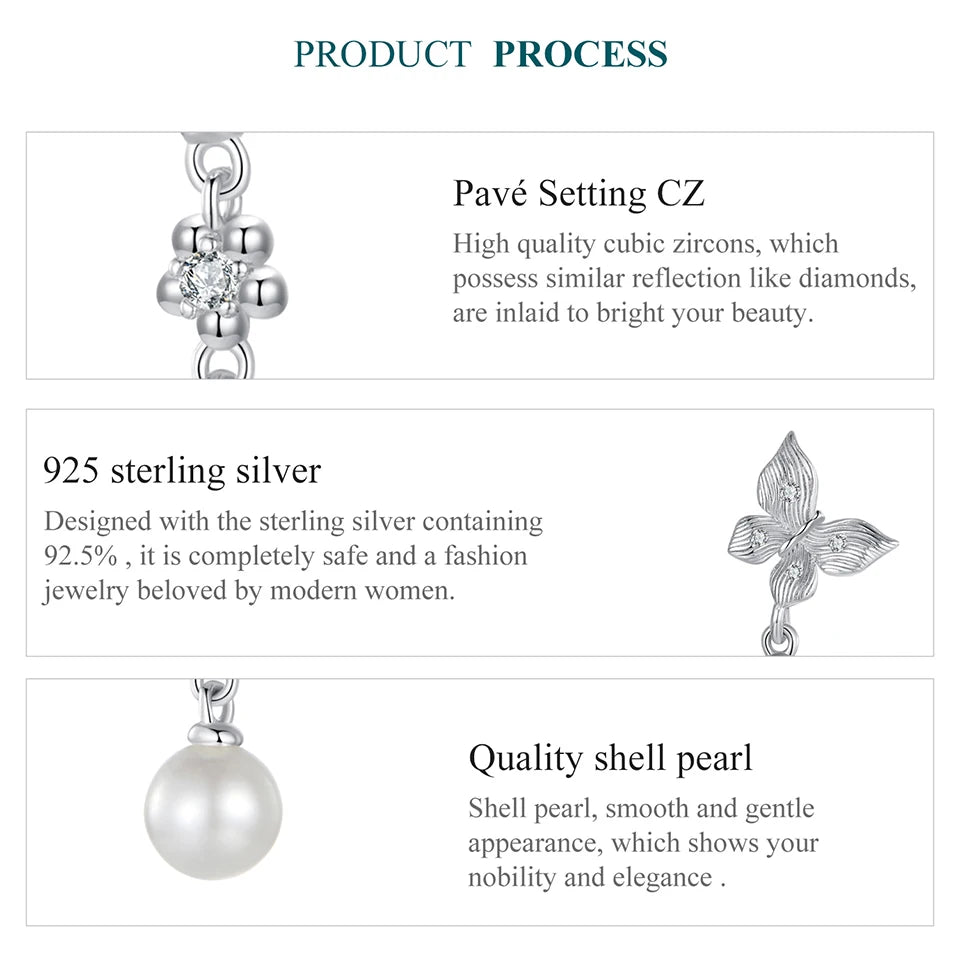Butterfly Pearl Jewellery Set