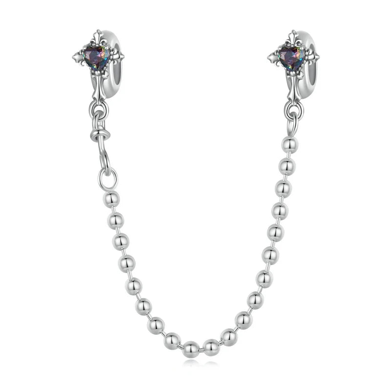 Heart Safety Chain Charm