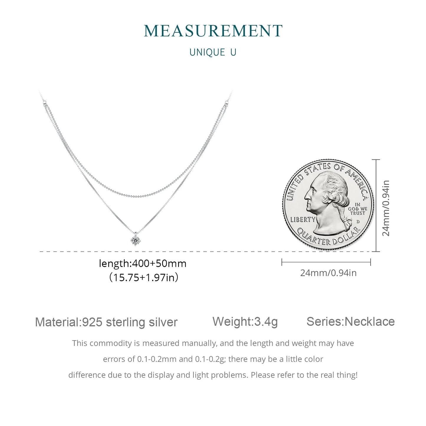 Double Layer Sterling Silver Necklace