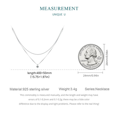 Double Layer Sterling Silver Necklace
