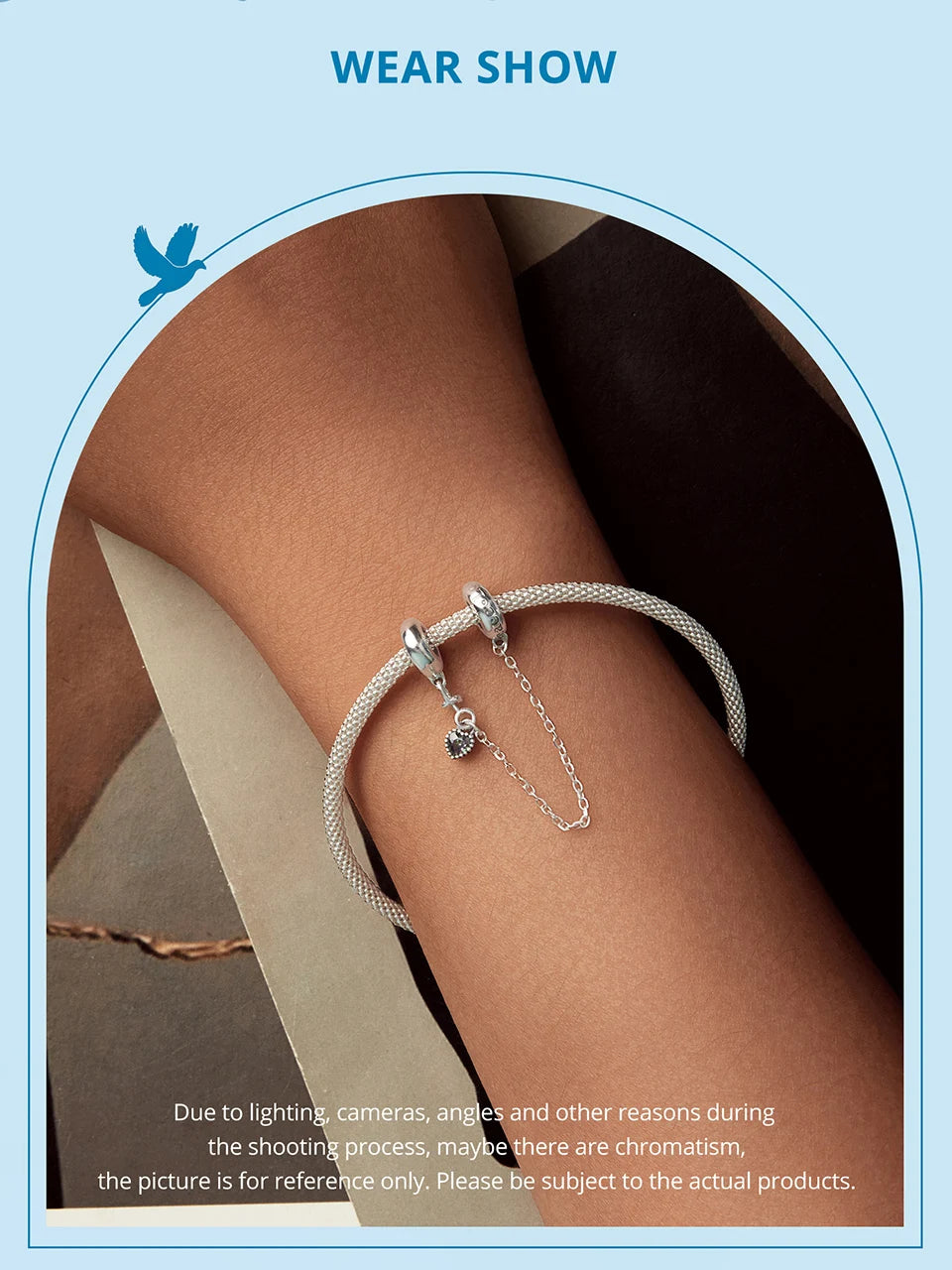 Heart Safety Chain Charm